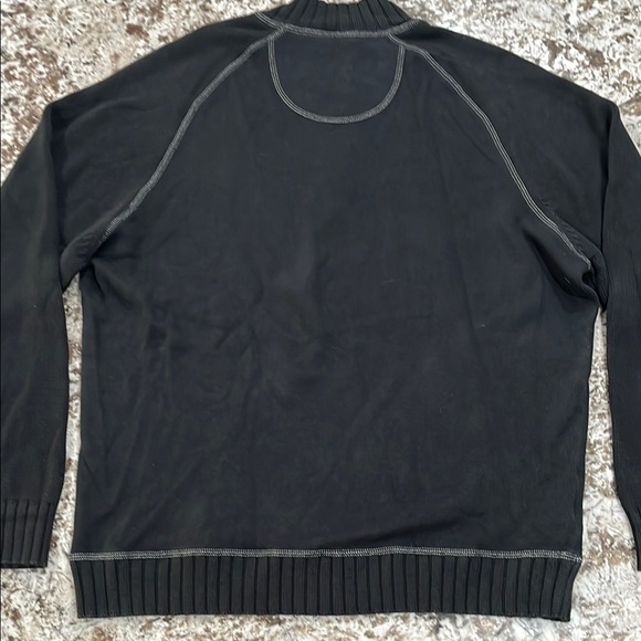 Mens Tommy Bahama Quartet Zip Up Sweater with Contrast Stitching - Picture 9 of 9